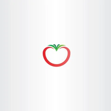 Tomato icon vector logo sign Stock Illustration