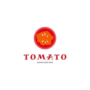 Tomato Icon Vector Logo Template Illustration Design Stock Illustration