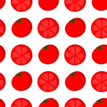Tomato illustration seamless pattern Stock Illustration