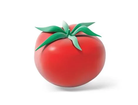 Tomato isolated 3D vector icon Stock Illustration