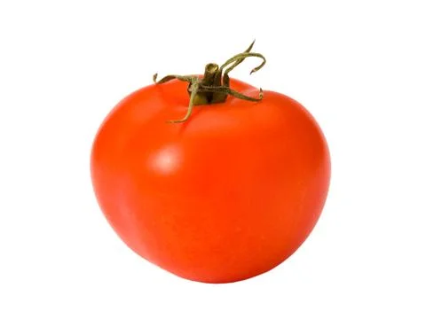 Tomato isolated with clipping path Stock Photos
