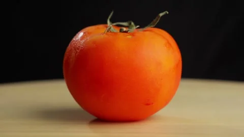 Tomato isolated with high contrast lighting on black Видео 333273718