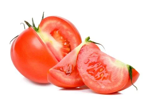 Tomato isolated on the white background Stock Photos