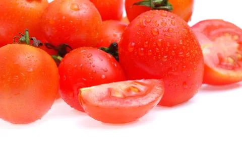 Tomato isolated on white background Stock Photos