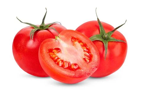 Tomato isolated on white background Stock Photos