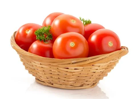 Tomato isolated on white Stock Photos