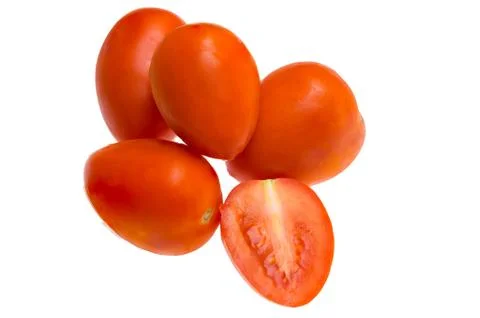 Tomato isolated on white Stock Photos