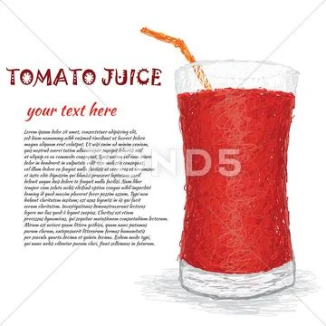 Tomato juice Stock Illustration