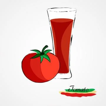 Tomato juice Illustrazione stock
