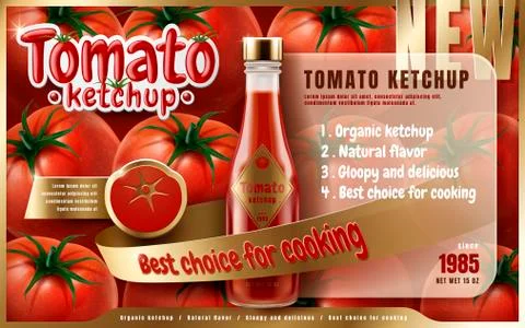 Tomato ketchup ad 스톡 일러스트