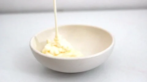 Tomato Ketchup and Mayonnaise Stock Footage 313870976