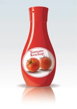 Tomato Ketchup Bottle Stock Illustration