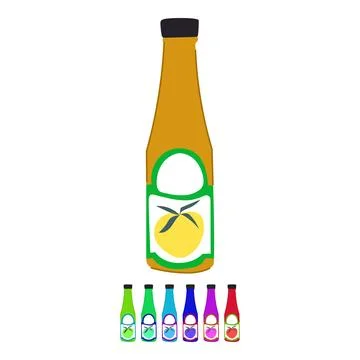 Tomato ketchup bottle vector cartoon graphic Stock Illustration