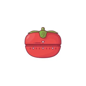 Tomato kitchen timer Stock Illustration