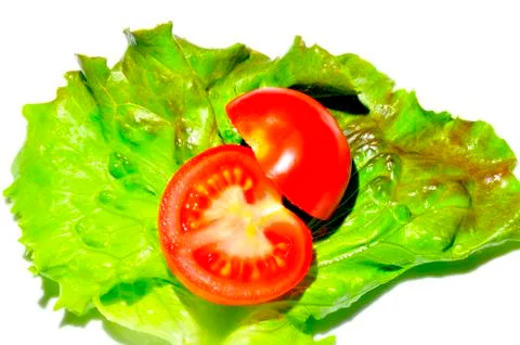 Tomato, lettuce Stock Photos