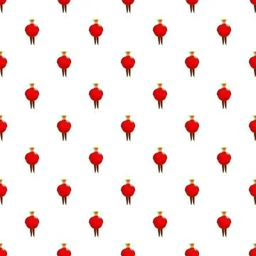 Tomato man mascot characters repeat pattern design Stock Illustration