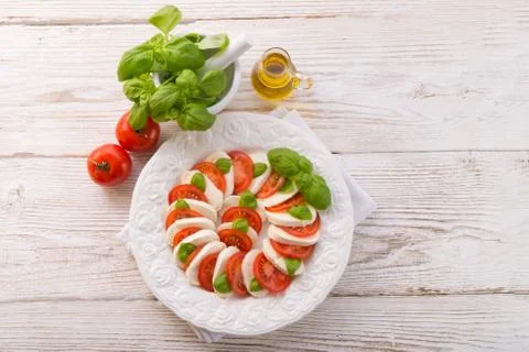 Tomato with mozzarella cheese Foto stock