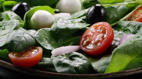 Tomato mozzarella salad Stock Footage 130876573
