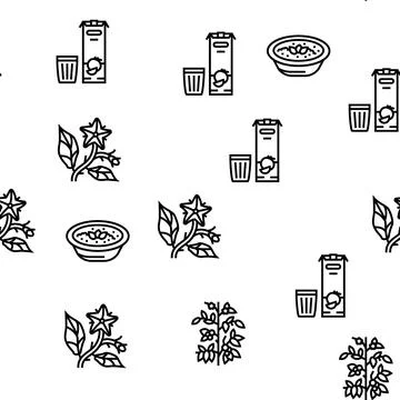 Tomato Natural Vitamin Vegetable Vector Seamless Pattern Illustrazione stock