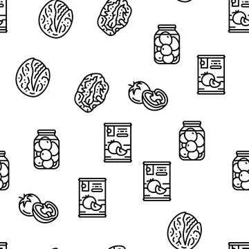 Tomato Natural Vitamin Vegetable Vector Seamless Pattern Illustrazione stock
