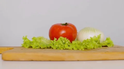Tomato onion salad 2 Stock Footage 74833838
