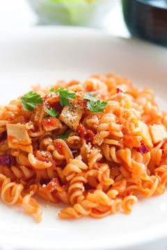 Tomato pasta Stock Photos