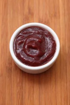 Tomato paste in a bowl Stock Photos