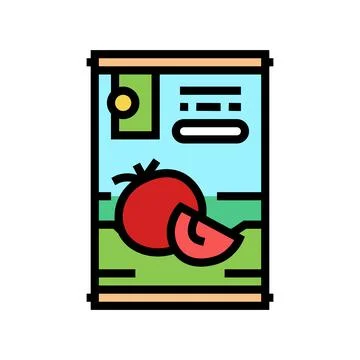 Tomato paste color icon vector illustration Stock Illustration