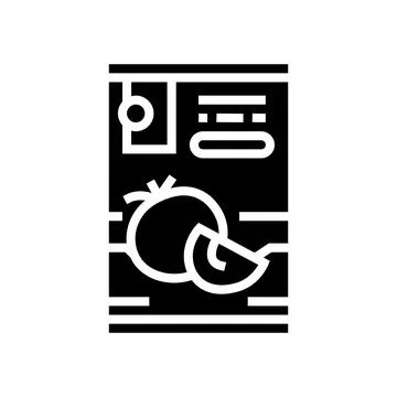 Tomato paste glyph icon vector illustration Stock Illustration