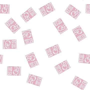 Tomato paste glyph seamless pattern Stock Illustration