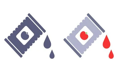 Tomato paste icon for sauce. Stock Illustration