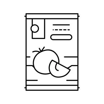 Tomato paste line icon vector illustration Stock Illustration