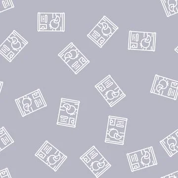 Tomato paste line seamless pattern Stock Illustration