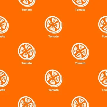 Tomato pattern orange 스톡 일러스트