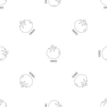Tomato pattern seamless vector Illustrazione stock