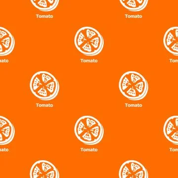 Tomato pattern vector orange Illustrazione stock