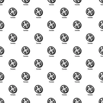 Tomato pattern vector seamless Illustrazione stock