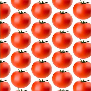 Tomato pattern on a white blackground Stock Illustration