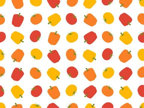 Tomato pepper saemless pattern Stock-Illustration
