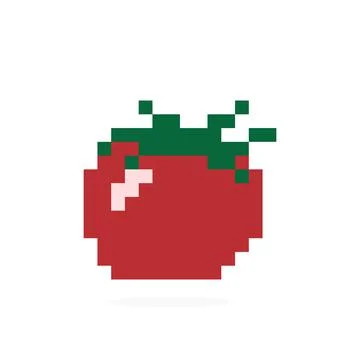 Tomato pixel image. Vector illustration. イラスト素材