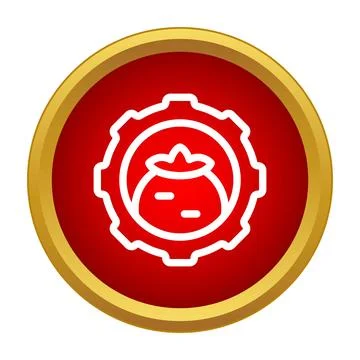 Tomato processing industry icon with modern gear symbol Stock Illustration