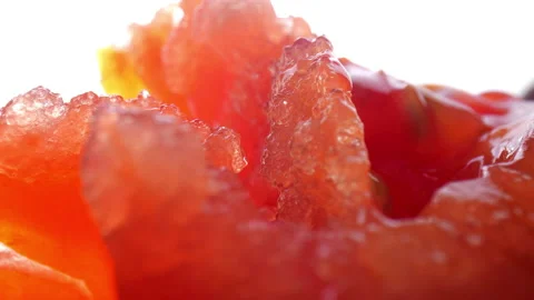 Tomato pulp. Macro shot. Stock Footage 130391847