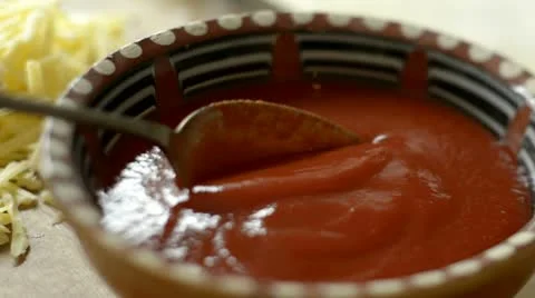 Tomato puree Stock Footage 12590908