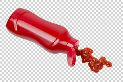 Tomato puree squeezed from a bottle Stock Photos
