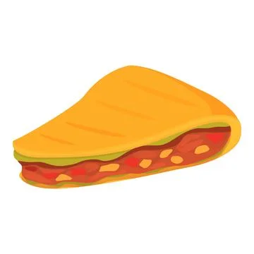 Tomato quesadilla icon cartoon vector. Menu breakfast イラスト素材