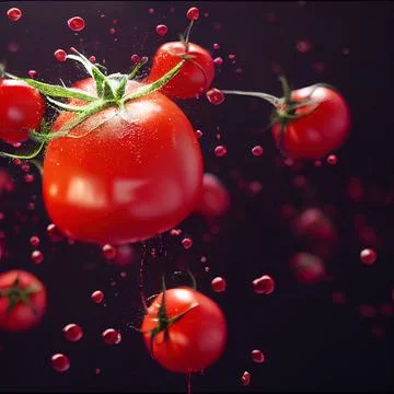 Tomato red sauce explosion, splash through flying tomatoes. Ketchup, passata, Stock Illustration