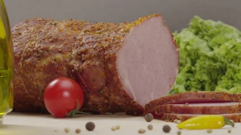 Tomato Roll on the Table Stock Footage 73005503