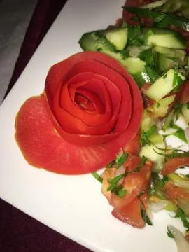 Tomato rose background unit isolate Stock Photos