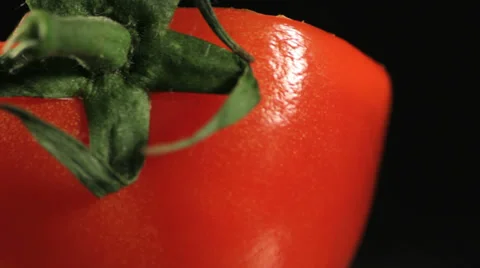 Tomato rotating close up studio Stock Footage 35842681