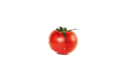Tomato Rotating White Backround 스톡 동영상 142324655